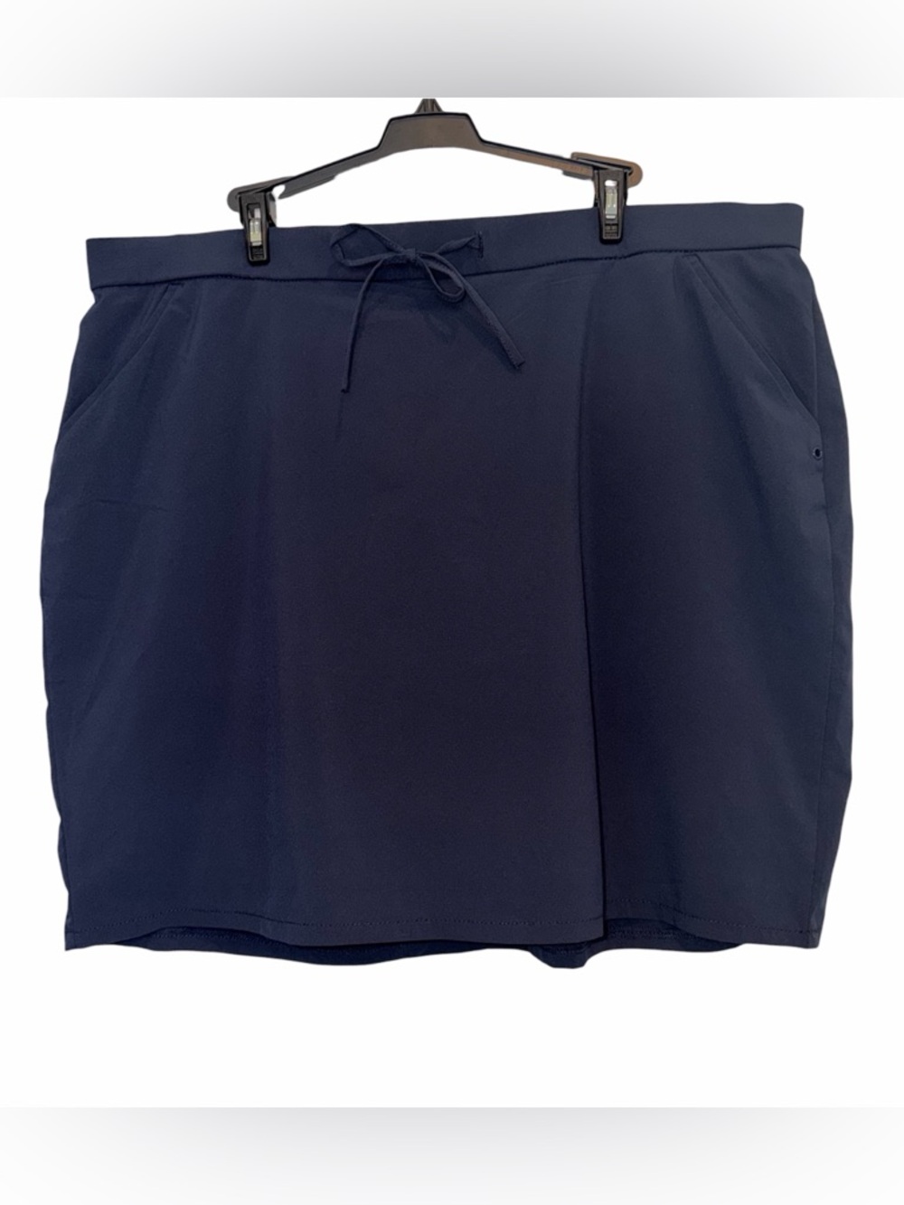 LEE Active Performance Skort 18W Navy Blue Mesh Shorts Pockets Athleisure Sporty